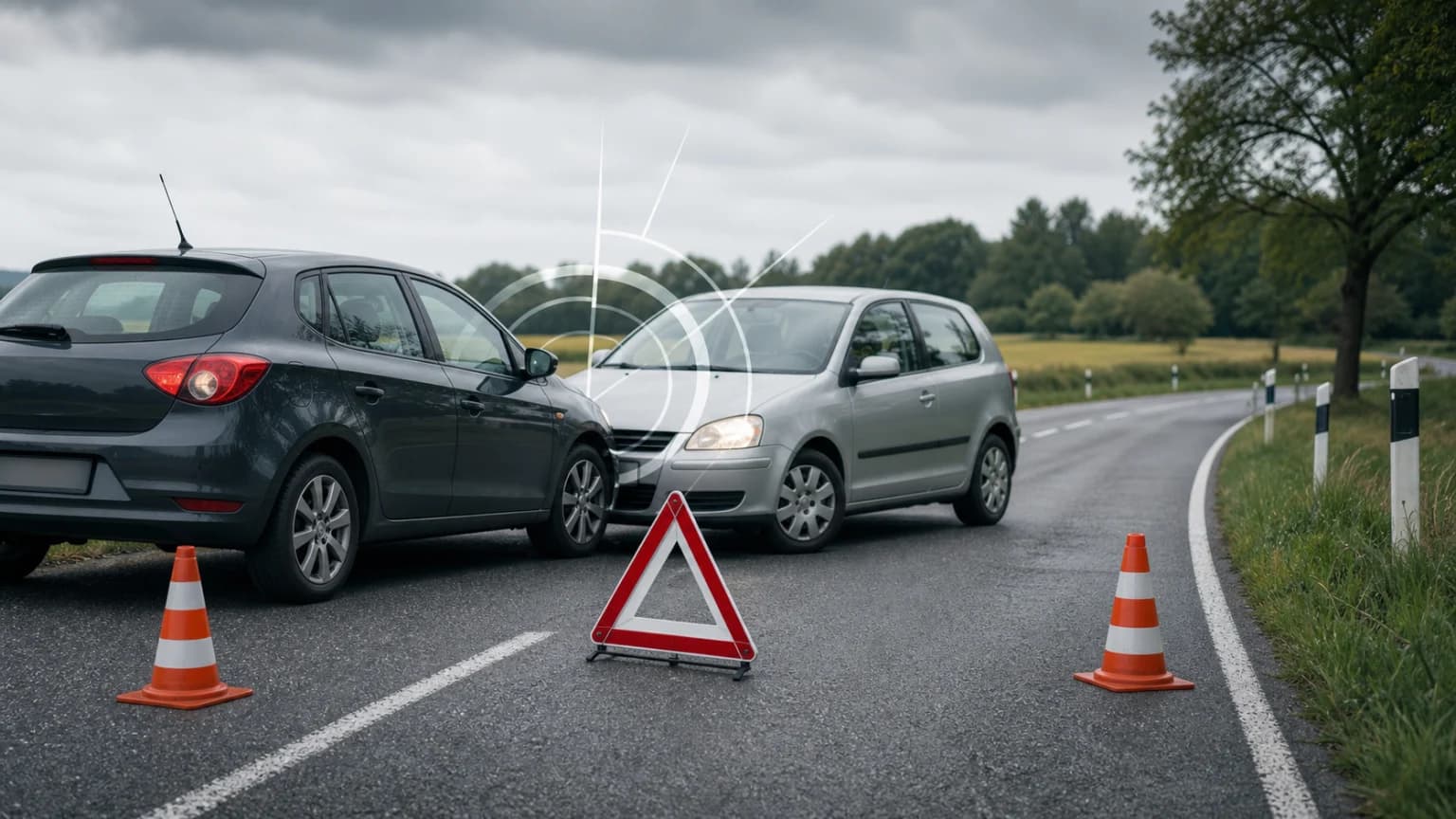 Vier Fahrzeuge bei Unfall im Middeweg in Brake beschädigt